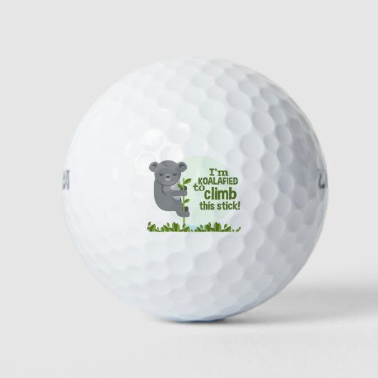Koalafied zu klettern, Funny Cool Koala Golfball (Vorderseite)