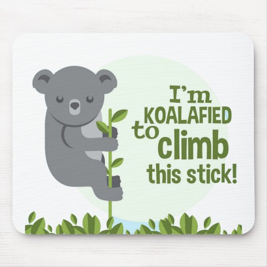 Koalafied zu klettern, Funny Cool Koala Mousepad (Vorne)