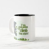 Koalafied zu klettern, Funny Cool Koala Zweifarbige Tasse (Vorderseite Links)