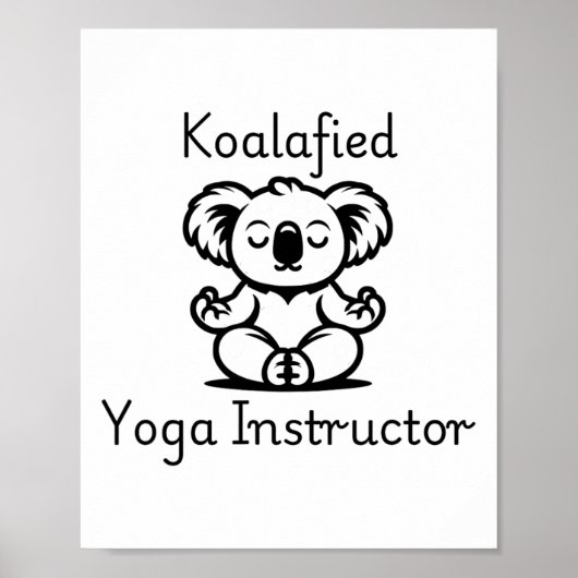 Koalafierter Yoga-Lehrer, süßer meditierender Koal Poster (Vorne)