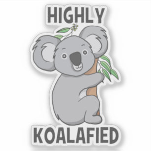 Koalafizierte Koala-Bodensenkung Aufkleber