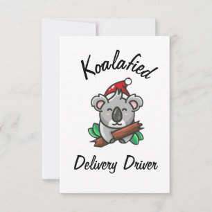 Koalafizierte Lieferfahrerkarte Karte