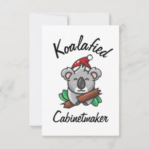 Koalafizierter Schreinergeschenkkarte Karte