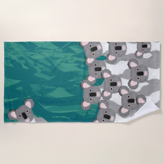 Koalas Beach Handtuch (Vorderseite)