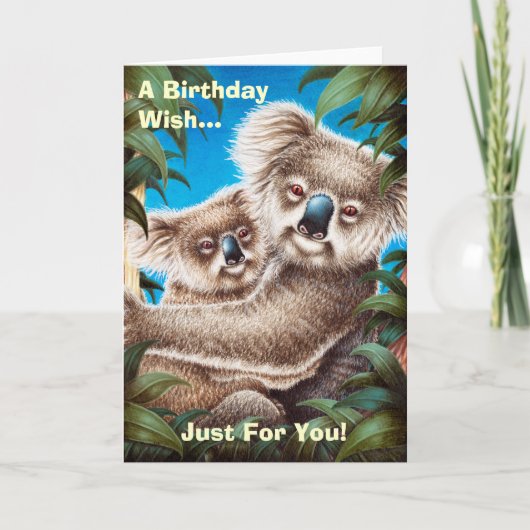 Koalas Birthday Card Karte (Vorderseite)