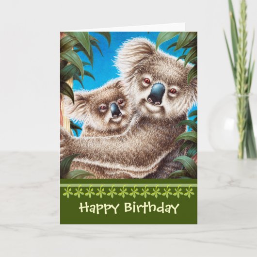 Koalas Birthday Card Karte (Vorderseite)