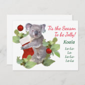 Koalas Christmas Postcard Postkarte (Vorne/Hinten)
