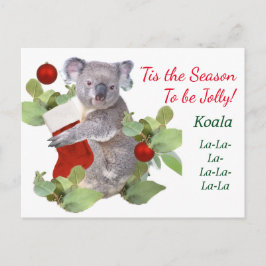 Koalas Christmas Postcard Postkarte