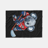 Koalas Eishockey Fleecedecke (Vorderseite (Horizontal))