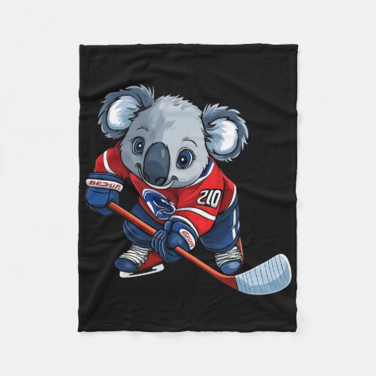 Koalas Eishockey Fleecedecke (Vorderseite)