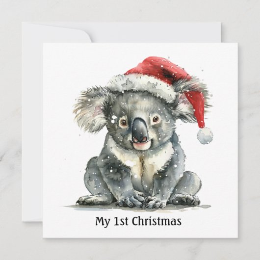 Koalas erste Weihnachtskugel, Brauch Einladung (Vorderseite)