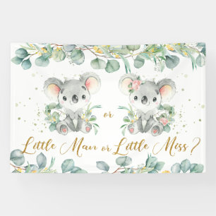 Koalas Greenery Gender Reveal Hintergrund Mann ode Banner
