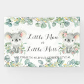 Koalas Greenery Gender Reveal Willkommen Hintergru Banner (Horizontal)