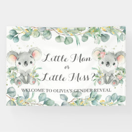 Koalas Greenery Gender Reveal Willkommen Hintergru Banner