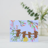 Koalas Hangout Postkarte (Stehend Vorderseite)