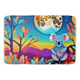 Koalas mondlische Nacht Badematte