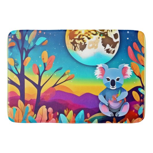 Koalas mondlische Nacht Badematte (Vorderseite)