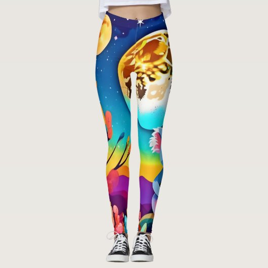 Koalas mondlische Nacht Leggings (Vorderseite)