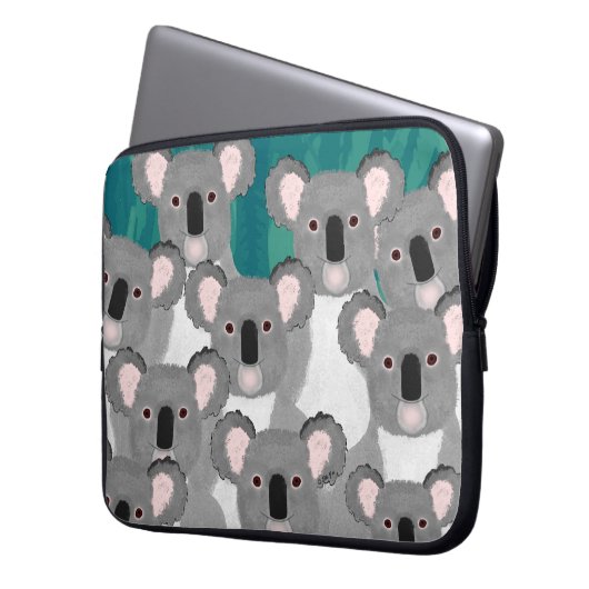 Koalas Neoprene Laptop Sleeve (Vorderseite Links)