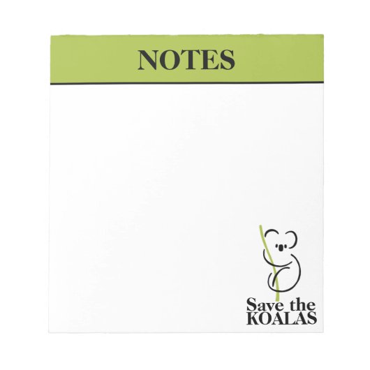 Koalas Notepad gerettet Notizblock (Vorderseite)