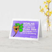 Koalas sind in der Lage, etwas zu tun Karte (Gelbe Blume)