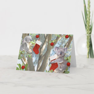 Koalas Weihnachtsgrüßkarte Feiertagskarte