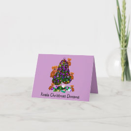 Koalas Weihnachtsmorgen Grußkarten Feiertagskarte