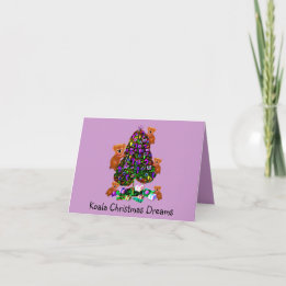 Koalas Weihnachtsmorgen Grußkarten Feiertagskarte