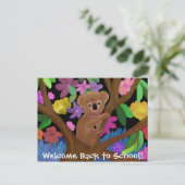 Koalas Willkommen zurück auf die Schulpostkarten Postkarte (Stehend Vorderseite)