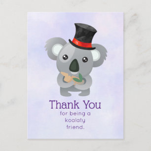 Koalaty Friend Pun Niedlich Koala in Top Hat Postkarte