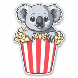 Koalaty Popcorn Aufkleber
