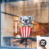Koalaty Popcorn Fensteraufkleber (Café-Fenster)