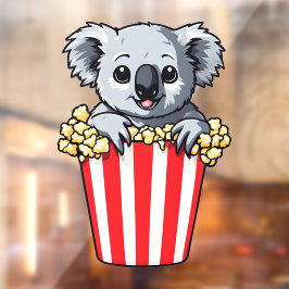 Koalaty Popcorn Fensteraufkleber