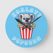 Koalaty Popcorn Runde Wanduhr (Vorderseite)