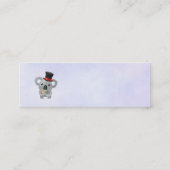 Koalaty Pun mit Niedlichem Koala in einem Top Hat Mini Visitenkarte (Rückseite)