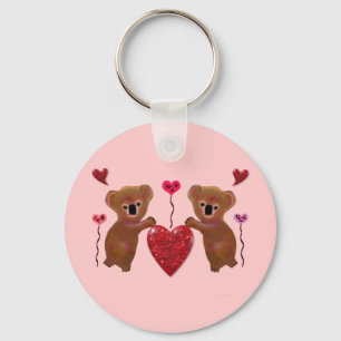 Koalavalentine-Herz-Schlüsselanhänger Schlüsselanhänger