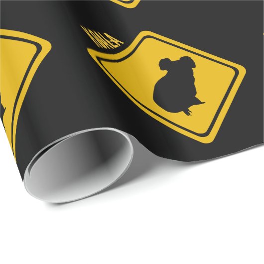 KoalaVerkehrsschild Geschenkpapier (Rolleneckpunkt)