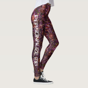Koaleszierende Quarks Subatomare Galaxie Glitzer C Leggings