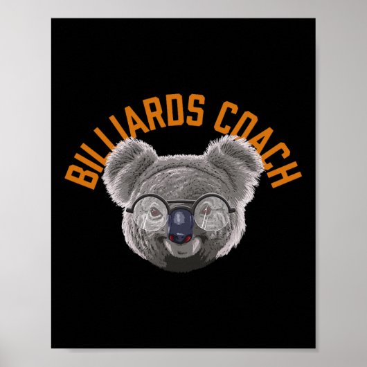 Koalified Billiards Coach Pool Player Funny Billia Poster (Vorne)