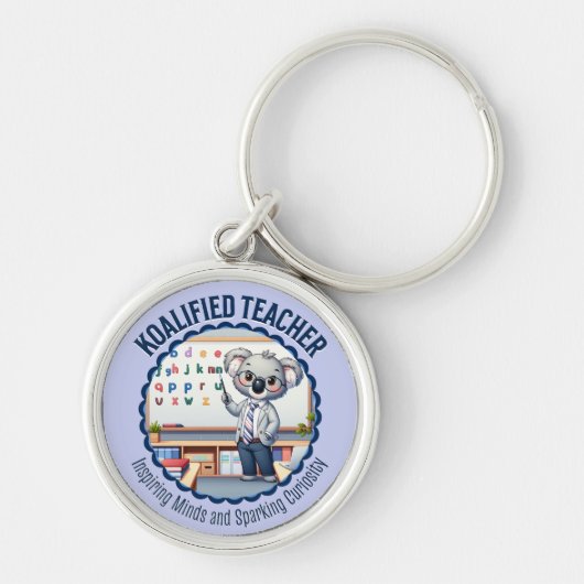 Koalified Teacher Niedlich Koala Themenlehrer Gesc Schlüsselanhänger (Vorne)