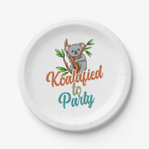 Koalifiziert zur Party Qualifizierter Wortwitz Süß Pappteller