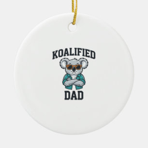 Koalifizierter Papa Süßes Koala-Vater-Shirt-Design Keramik Ornament