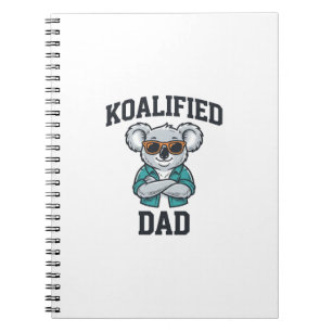 Koalifizierter Papa Süßes Koala-Vater-Shirt-Design Notizblock