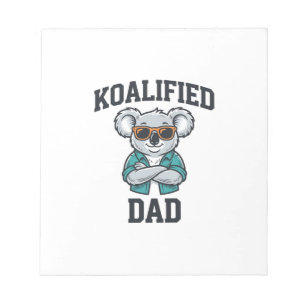 Koalifizierter Papa Süßes Koala-Vater-Shirt-Design Notizblock