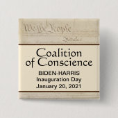 Koalition des Gewissens Wir Menschen Kamala Button (Vorderseite)