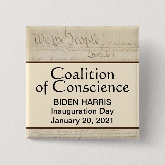 Koalition des Gewissens Wir Menschen Kamala Button (Vorderseite)