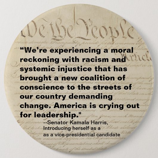 Koalition des Gewissens Wir Menschen Kamala Button (Vorderseite)