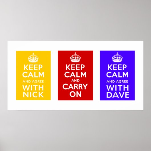 Koalitionsregierung ~ UK Poster (Vorne)