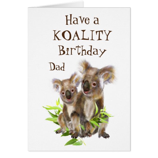 Koality Birthday Vater Funny Animal Koala Bear (Vorne)