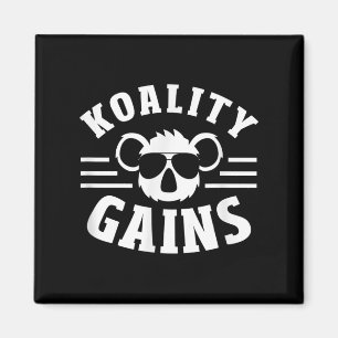 Koality Gains Funny Fitness Gym Koala Magnet
